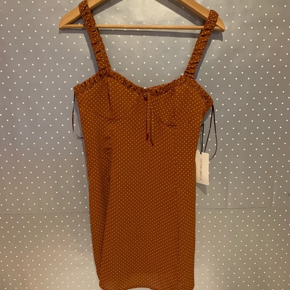 1 left!!! Cotton Candy LA Poka Dot Slip Dress - Picture 2 of 7